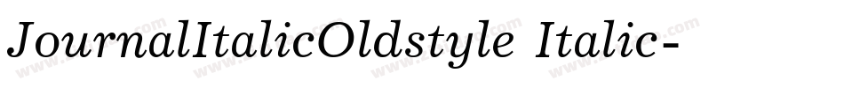 JournalItalicOldstyle Italic字体转换